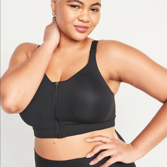 High-Support Powersoft Zip-Front Sports Bra - Picture 2 of 5